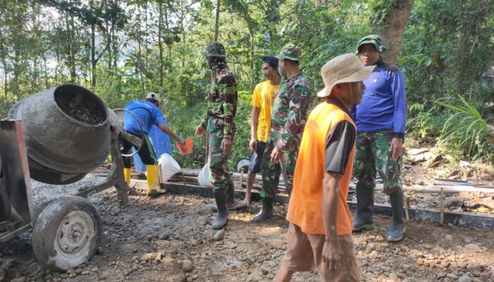 Semangat Gotong Royong Warnai Pra TMMD Sengkuyung di Desa Sarimulyo Boyolali