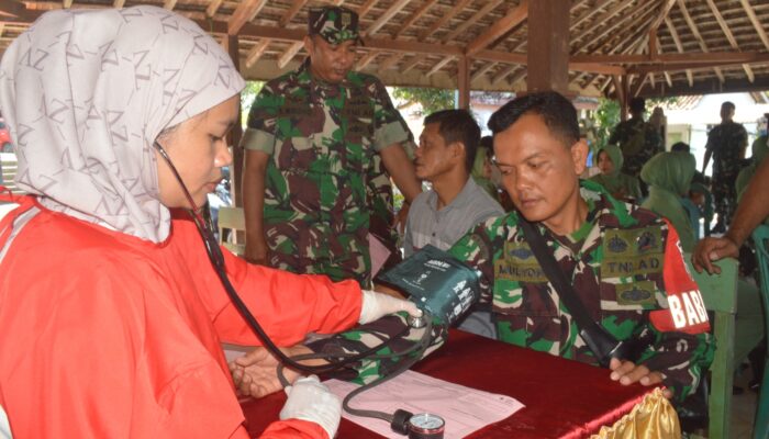 Peduli Kemanusiaan, Satgas TMMD Boyolali Gelar Donor Darah Bersama PMI