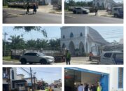 Personil Sat Lantas Polres Batu Bara Laksanakan Patroli dan Pengamanan di Gereja-Gereja pada Hari Minggu