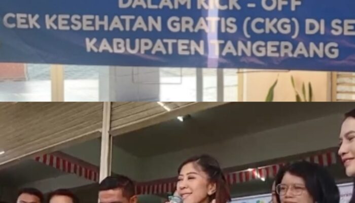 Menteri Kominfodigi Bersama Forkopimda Banten Tinjau Check Kesehatan Gratis Anak Sekolah di Tangerang.