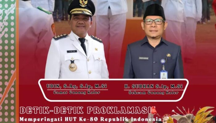 Segenap Pimpinan Jajaran dan Keluarga Besar Kecamatan Gunung Kaler Mengucapkan Selamat Dirgahayu RI ke 80