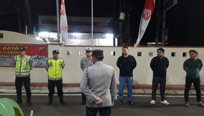Polsek Tigaraksa Gelar Apel Cipkon Malam, Lanjutkan Patroli Mobile Antisipasi Guankamtibmas