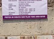Proyek Hotmik Di Kampung Pabuaran Rt.03 / Rw.05 Curug Kulon, disorot Warga