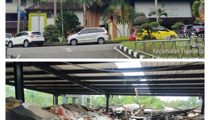 LPI Banten Desak, Segera Bersihkan Sampah Bangunan Yang Menumpuk Digedung PU Kabupaten Tangerang.