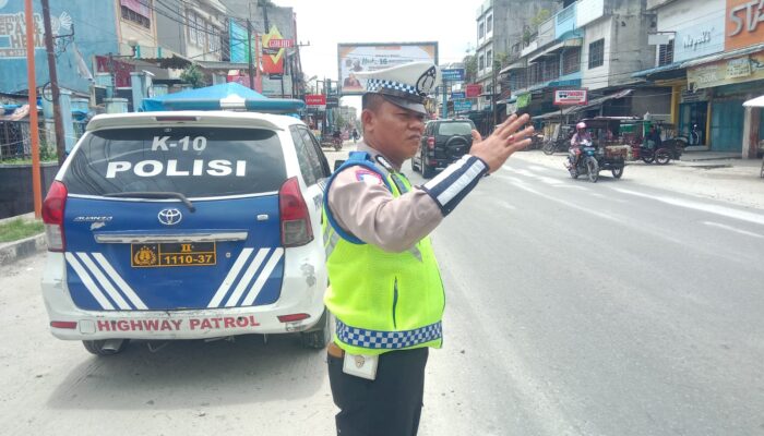 Satlantas Polres Batu Bara Gencarkan Pengaturan Lalin, Pastikan Jalinsum Lancar dan Kondusif