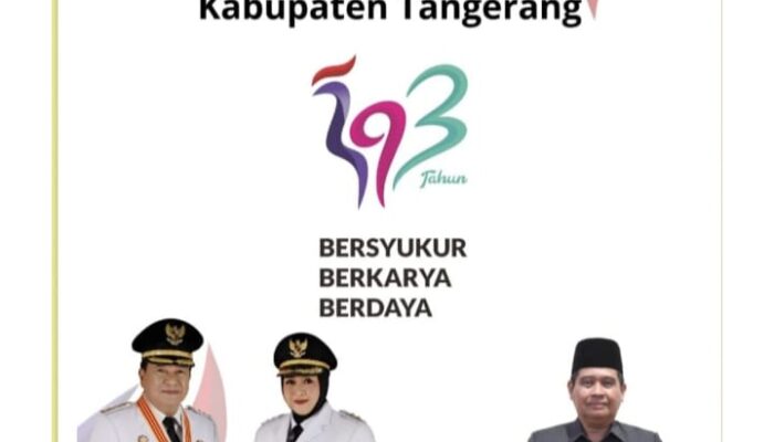Segenap Keluarga Besar Pimpinan dan Jajaran Serta Staff Bapenda Mengucapkan Selamat HUT Kabupaten Tangerang ke 393 Bersyukur Berkarya dan Berdaya.