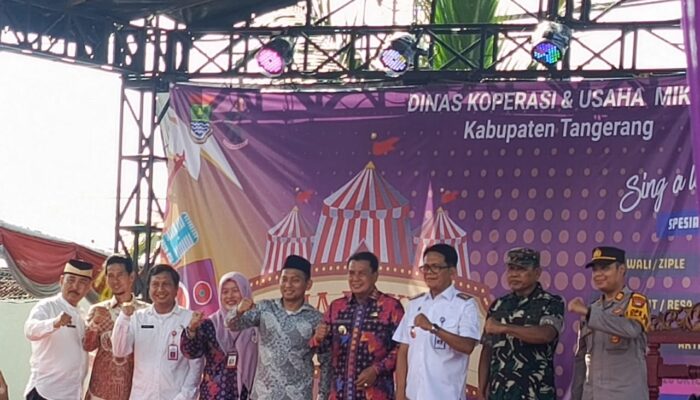 Bupati Kab. Tangerang Kunjungi Gema Festival UMKM di Pangedangan di Inisiasi Dinas Koperasi dan Usaha Mikro