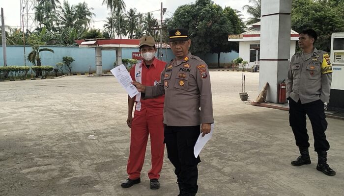 Sat Reskrim Polres Batu Bara Lakukan Sosialisasi dan Pengawasan Pendistribusian BBM di SPBU