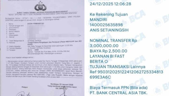Warga Tambak Asri Putri Malu.Di Laporkan Polisi Atas Dugaan Penipuan Dan Penggelapan