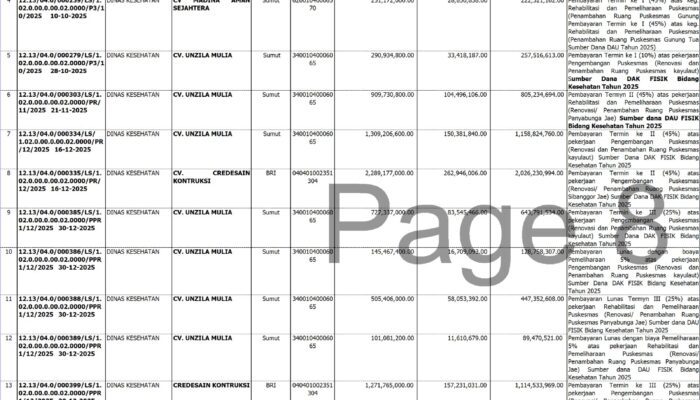 Bendahara SATMA AMPI Madina Desak KPK Usut Tiga Proyek Puskesmas Bermasalah di Madina