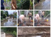 Lurah Jurang Mangu Timur Sigap Tangani Genangan Air di Jalan Deplu