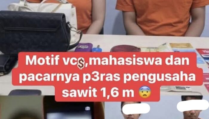 Modus Video Call Seks, Sepasang Kekasih Peras Pengusaha Sawit hingga Rp1,6 Miliar