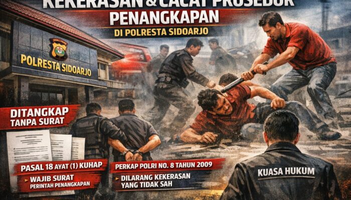 Dugaan Kekerasan dan Pelanggaran Prosedur Penangkapan di Polsek Candi Sidoarjo Disorot Publik