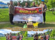 Kapolsek Labuhan Ruku Kompol Cecep Suhendra Sambangi Kaum Dhuafa di Desa Sei Muka, Serahkan Bansos Minggu Kasih