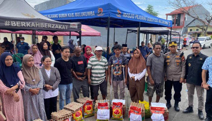 Pasca Kebakaran 14 Rumah, Polres Bulukumba Bergerak Cepat Salurkan Bantuan