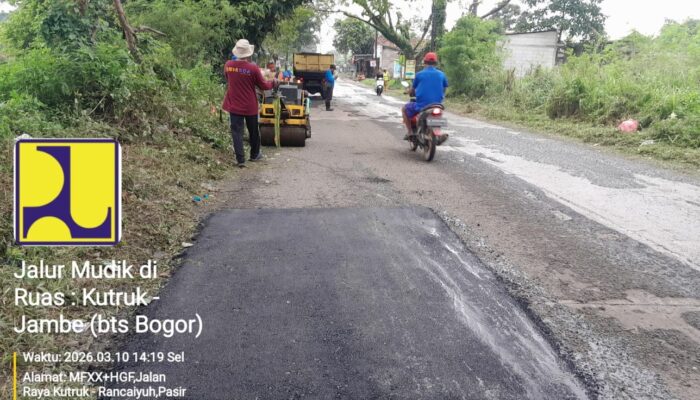DBMSDA Kab. Tangerang Targetkan 219 Titik Perbaikan Jalan Yg Berlubang Salah Satunya Ruas Jln. Kutruk
