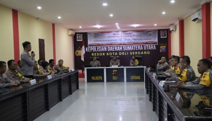 Polresta Deli Serdang Sambut Tim Asistensi Mabes Polri dalam rangka Supervisi Ops Ketupat Toba 2026