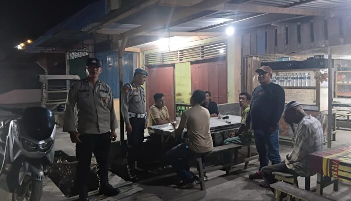Polsek Medang Deras gelar patroli malam, antisipasi kejahatan jelang Ramadhan dan mudik