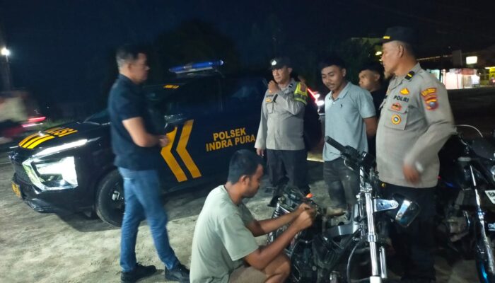 Polsek Indrapura gelar patroli malam, antisipasi balap liar dan kejahatan jelang Ramadhan