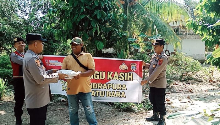Polsek Indrapura gelar “Minggu Kasih”, berbagi sembako kepada warga kurang mampu jelang Ramadhan