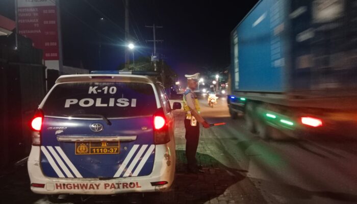 Sat Lantas Polres Batu Bara Gelar Patroli Blue Light di Indrapura