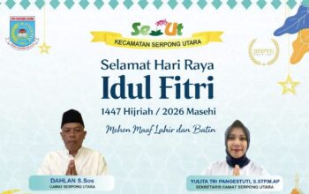 Camat dan Sekcam Serpong Utara Sampaikan Ucapan Selamat Hari Raya Idul Fitri 1447 H