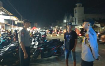 Polsek Indrapura Gelar Patroli Malam, Antisipasi Gangguan Jelang Ramadhan