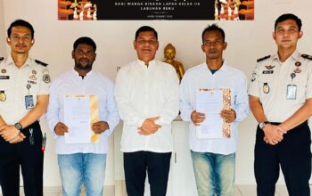 Dua Warga Binaan Lapas Labuhan Ruku Terima Remisi Khusus Jelang Hari Raya Nyepi