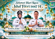 Kelurahan Pondok Kacang Barat Sampaikan Ucapan Selamat Idul Fitri 1447 H kepada Masyarakat