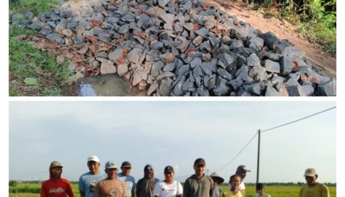 Jalan usaha tani jadi sorot publik, warga pertanyakan.di duga Merugikan Negara.